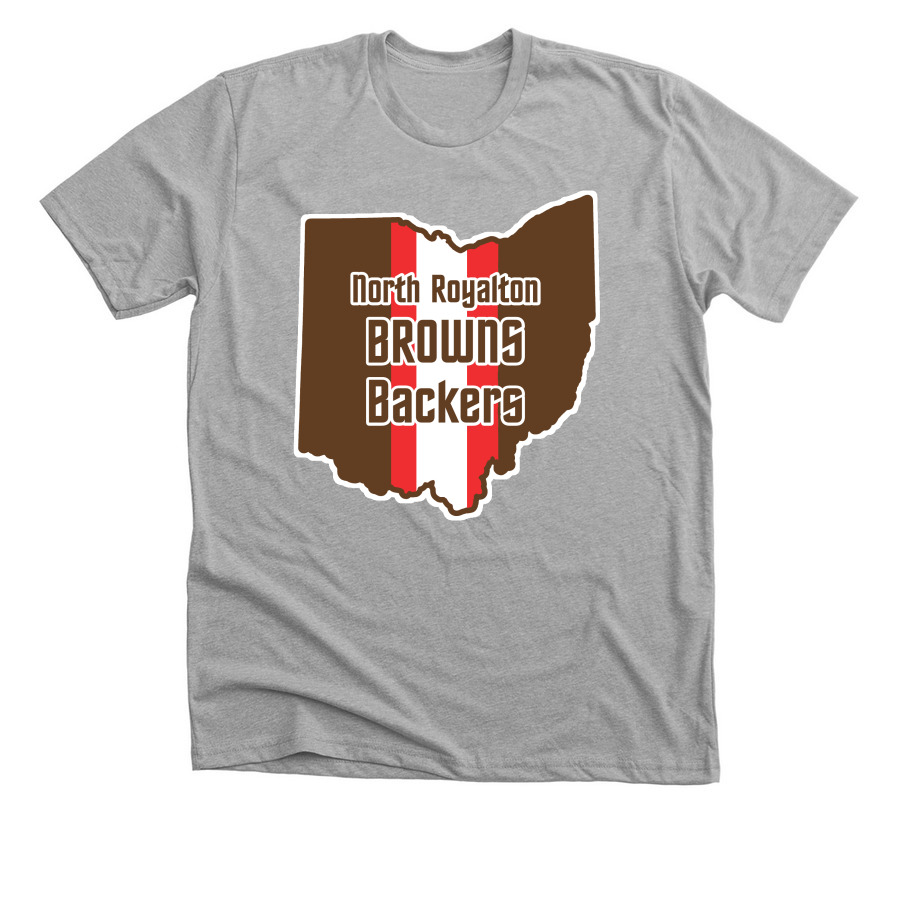 Brown Logo Tees, a Athletic Heather Premium Unisex Tee