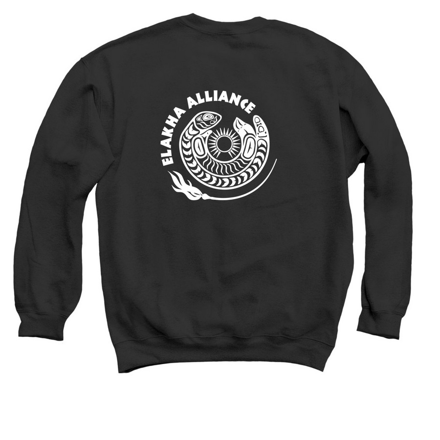2023 Giving Tuesday Fundraiser, a Black Crewneck Sweatshirt (back-view)