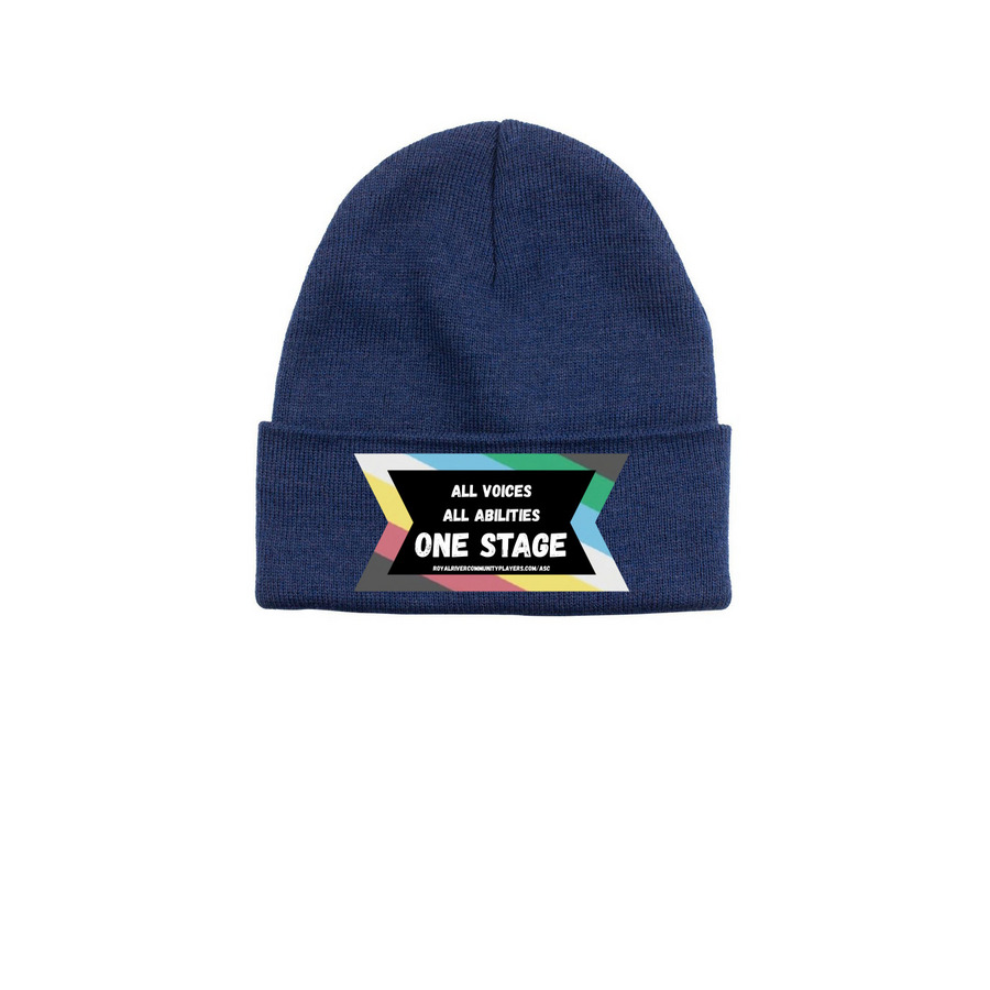 Accessible Stages Collaborative - Beanie, a Azure Printed Base Camp Beanie