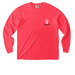 TCFU Pocket Shirts Red, a Watermelon Comfort Colors Long Sleeve Pocket Tee