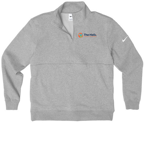 Work with pride!, a Dark Grey Heather Nike Club Fleece Half Zip Pullover