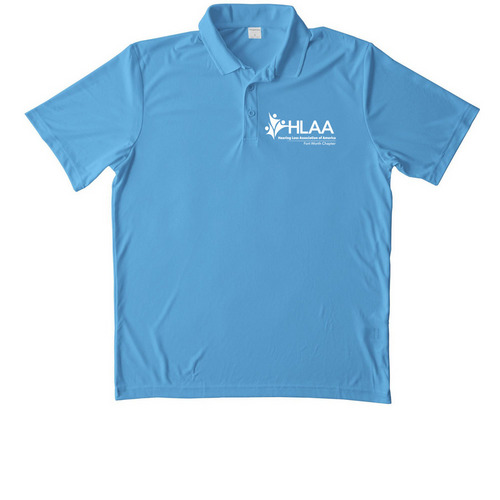 HLAA Fort Worth Polo, a Carolina Blue Unisex Performance Polo