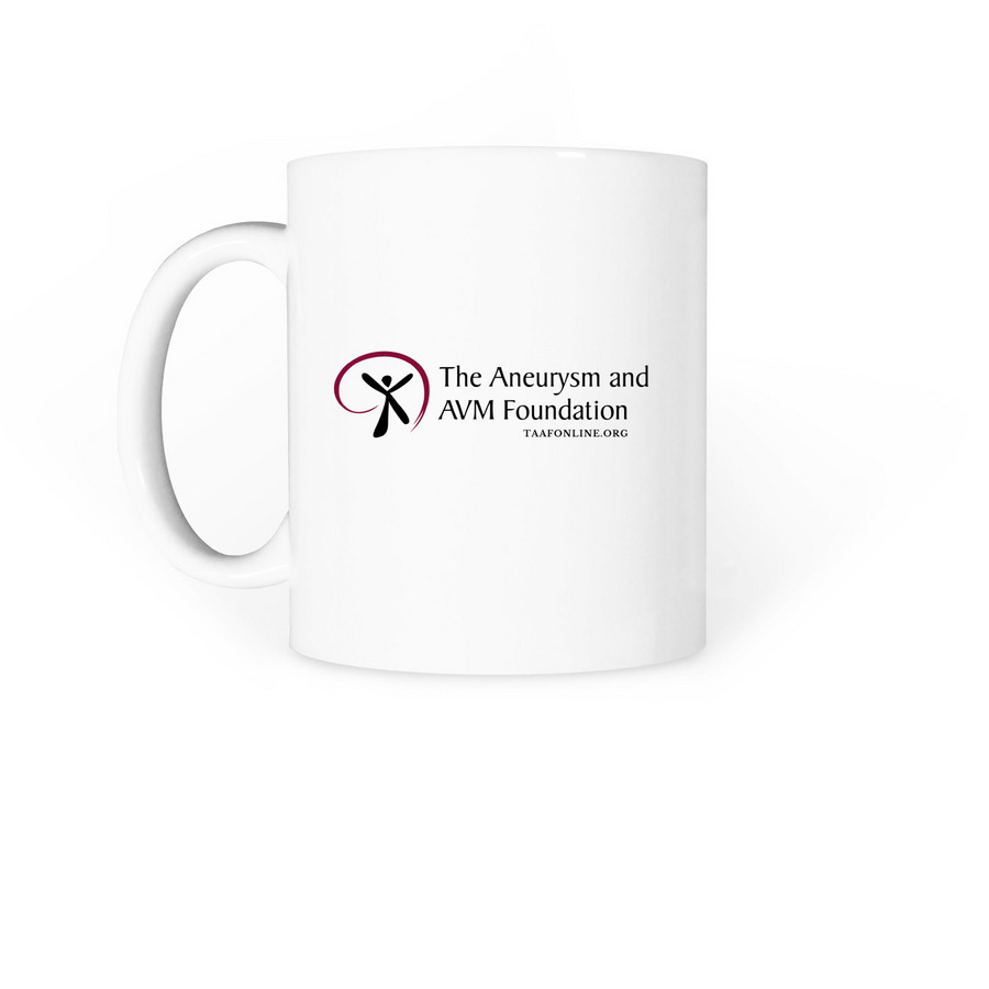 The AVM Anatomy Mug, a White Coffee Mug (back-view)
