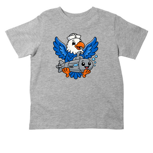 USS JOHN WARNER FRG KIDS, a Heather Toddler Tee