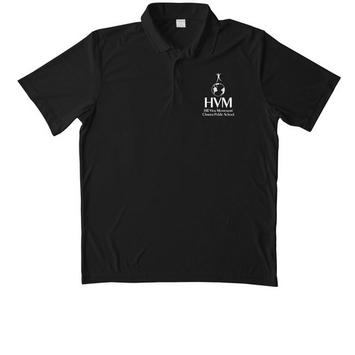 HVM Polo, a Black Unisex Performance Polo