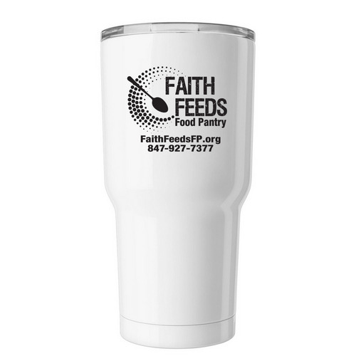 Faith Feeds tumbler, a White Insulated Tumbler