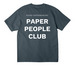 Hand Papermaking Paper People Club Shirt, a Vintage Navy Unisex Heavyweight Tee (back-view)