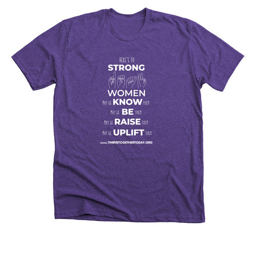 Help us celebrate Deaf Women Month!, a Heather Team Purple Premium Unisex Tee