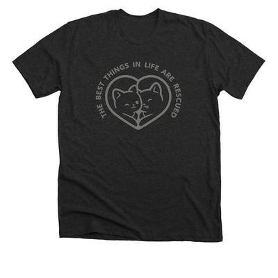 Cat Rescue Fundraiser, a Dark Grey Heather Premium Unisex Tee