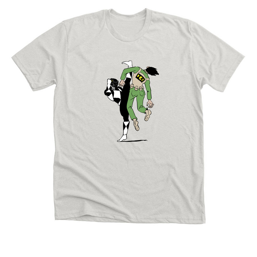 Black At Night t, a Heather Cement Premium Unisex Tee