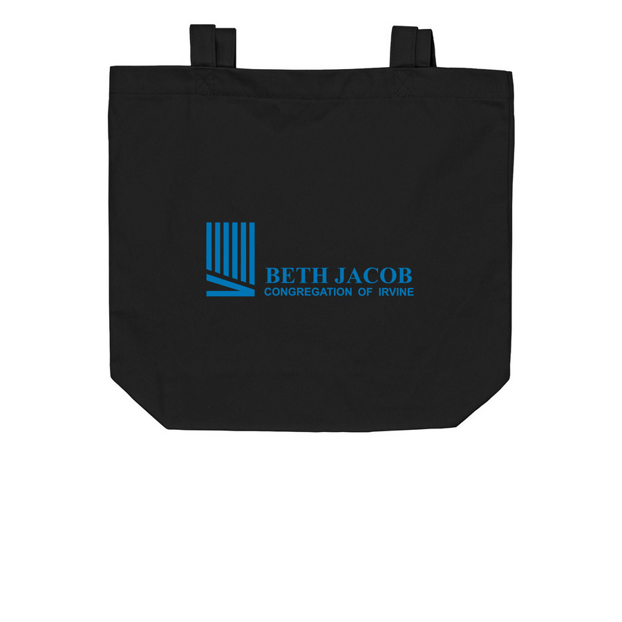 Beth Jacob Irvine Tote, a Black Organic Cotton Tote Bag