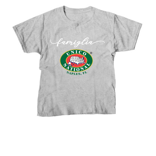 UNICO Naples Youth T-Shirts - FAMIGLIA&nbsp;, a Sport Grey Youth Unisex Tee