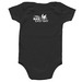 Precious Cargo Baby Onesie, a Black Infant Onesie (back-view)