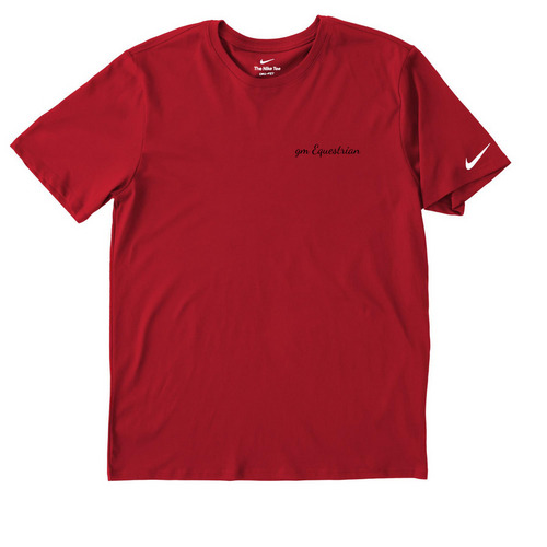 Simple but elegant&nbsp;, a Gym Red Nike Dri-FIT Jersey Blend Performance Tee