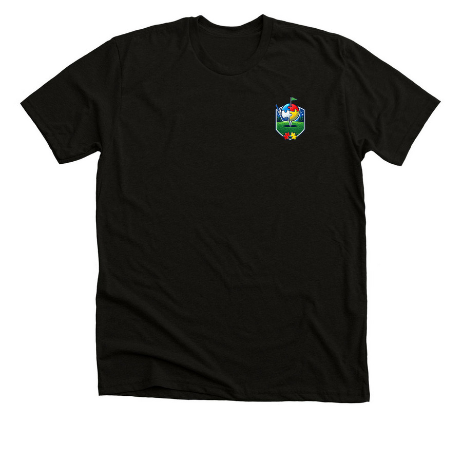 Tee It Up for Autism, a Solid Black Blend Premium Unisex Tee