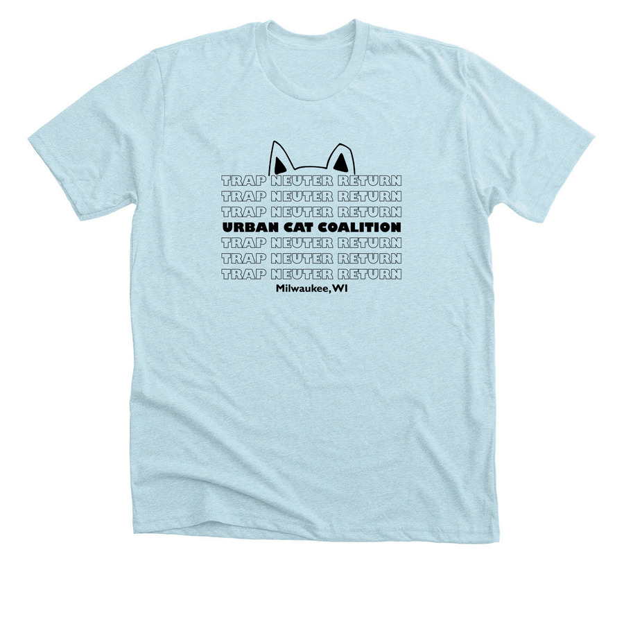 Trap Neuter Return Winter Fundraiser, a Heather Ice Blue Premium Unisex Tee