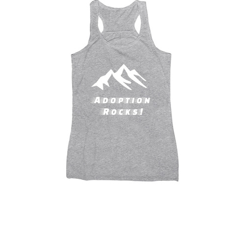 Adoption Rocks! Women & Children, a Athletic Heather Women's Racerback