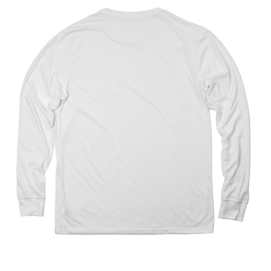 Healing with Humanity Shirts and Hoodies, a Bright White Allmade Eco Triblend Long Sleeve Tee (back-view)