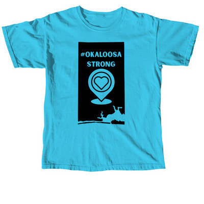 Hurricane Isaias Support Locals in Okaloosa, a Lagoon Blue Comfort Colors Unisex Tee