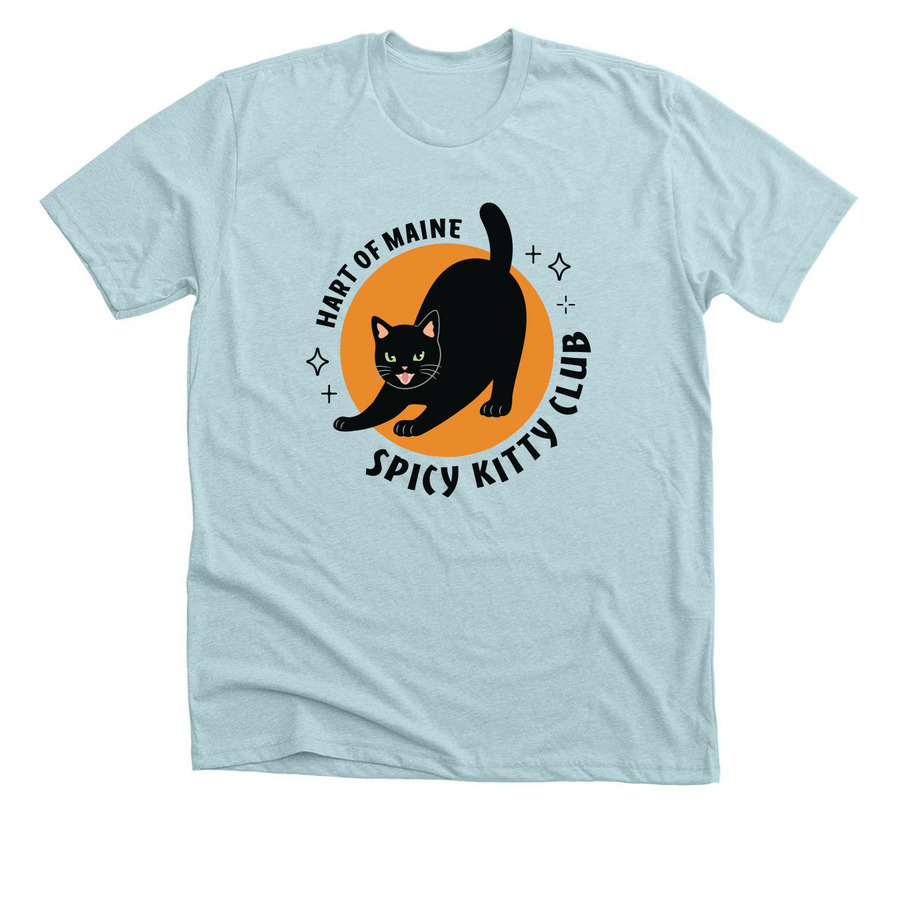 HART Spicy Kitty Club, a Heather Ice Blue Premium Unisex Tee