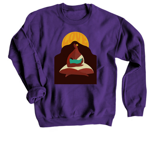 Mama's Day, a Purple Crewneck Sweatshirt
