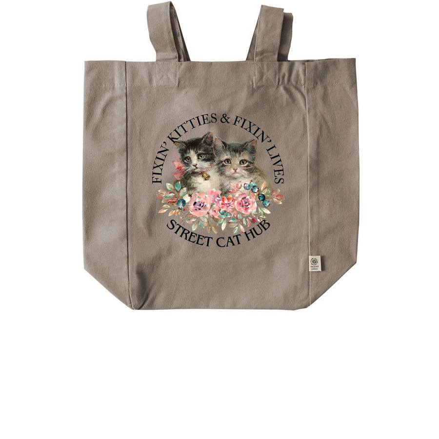 Fix the Future: TNR Tote with Vintage Charm, a Pumice Recycled Cotton Tote Bag