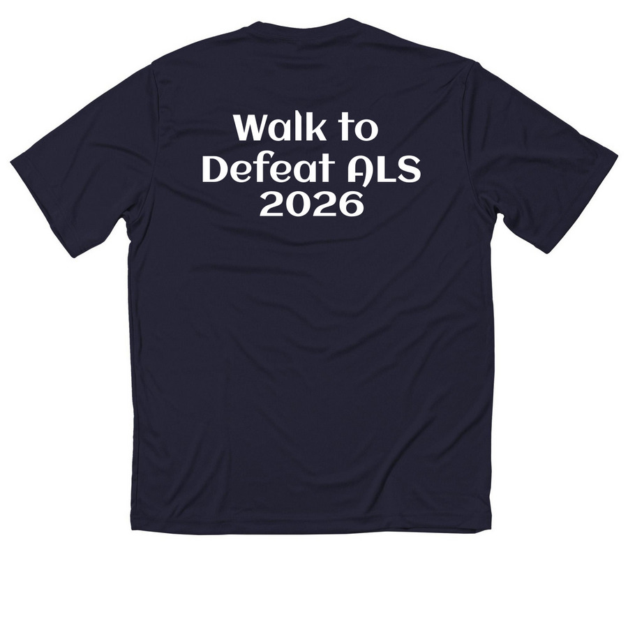 Grampy Dave's Bonsai Army, a True Navy Classic Performance Tee (back-view)