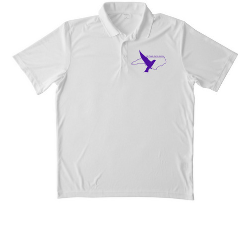 NCPMS Polo (White or Silver), a White Unisex Performance Polo