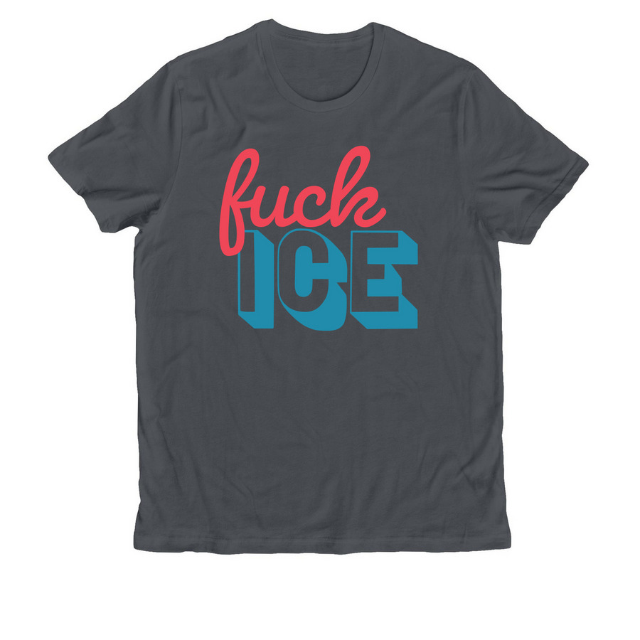 No more ICE, a Terrain Grey Allmade Organic Cotton Unisex Tee