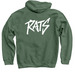 Military Green Graphic Hoodie, a Military Green Pullover Hoodie (back-view)