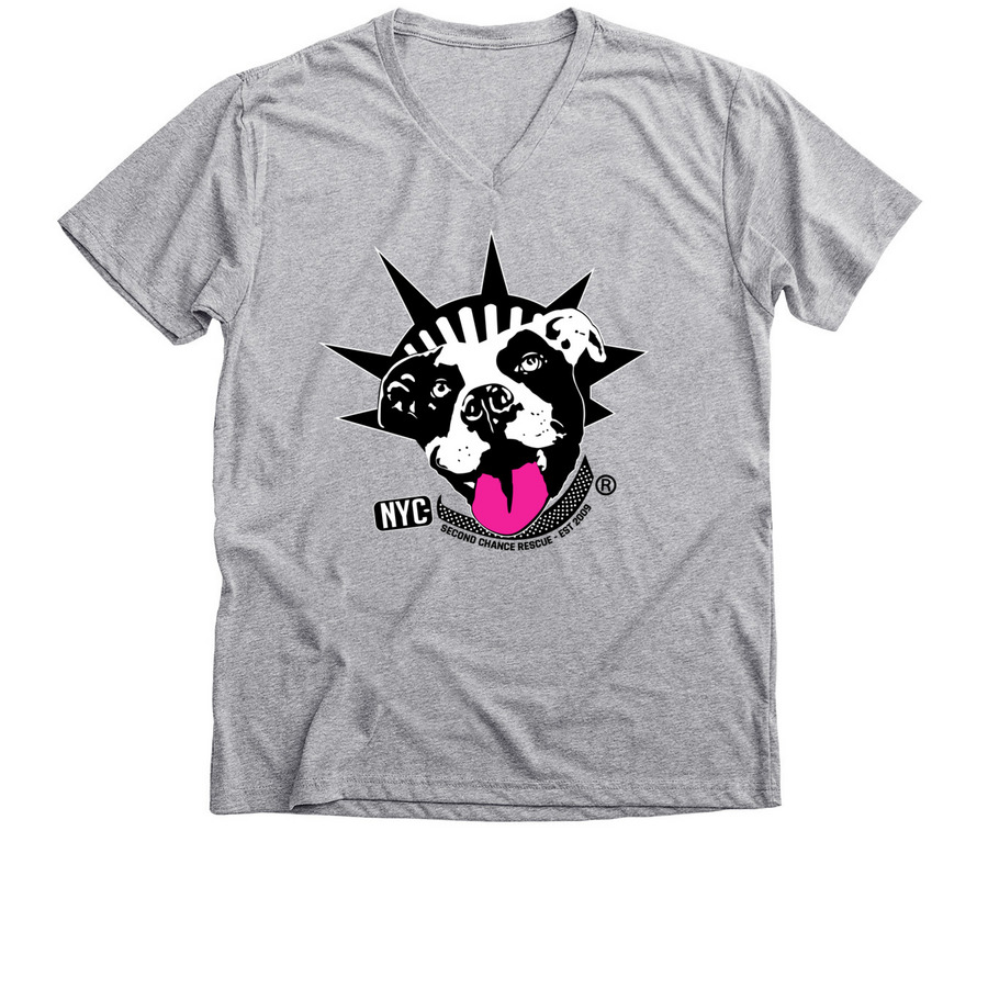 NYCSCR Classic Logo, a Athletic Heather Premium V-Neck Tee