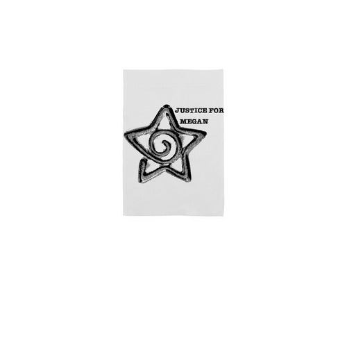 J4MT Star Flag - White Bkgrd, a White 12" x 18" Yard Flag
