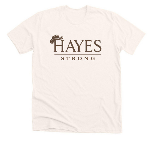 Light colored with design on back.&nbsp;, a Heather Natural Premium Unisex Tee