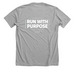 elevateHER Run Club, a Athletic Heather Premium Unisex Tee (back-view)