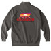 Crimson MAS, a Pepper Comfort Colors Quarter Zip Pullover (back-view)