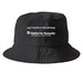 Hot people volunteer (printed hat) -All caps, a Black Printed Bucket Hat
