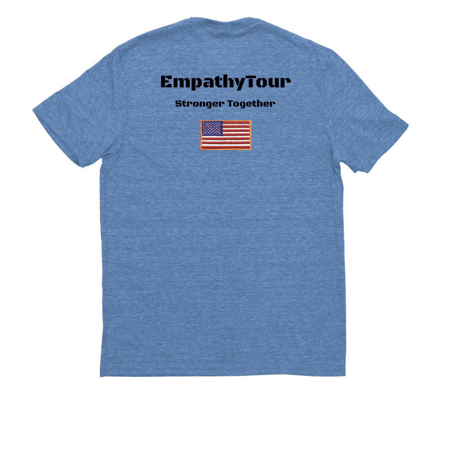 Protect & Defend LGBTQIA (More Colors), a Azure Blue Allmade Eco Triblend Unisex Tee (back-view)