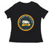 Volunteer Logo Comfort & Classic Blends, a Black Women's Relaxed V-Neck Tee