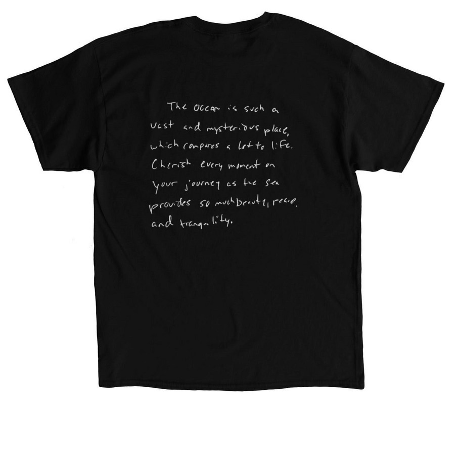 Message In a Bottle, a Black Classic Unisex Tee (back-view)