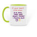 Let Go and Let God, a Green Two-Tone Ceramic Mug (back-view)