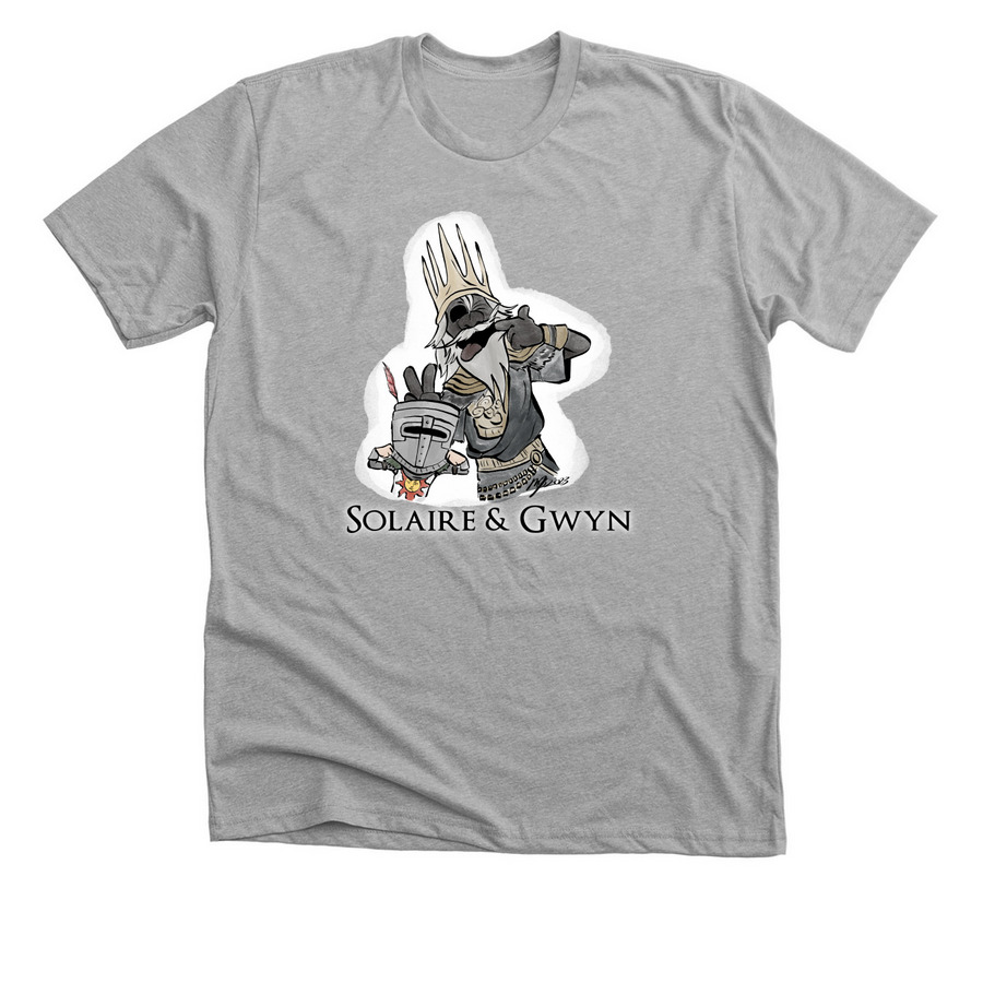 Solaire and Gwyn, a Athletic Heather Premium Unisex Tee
