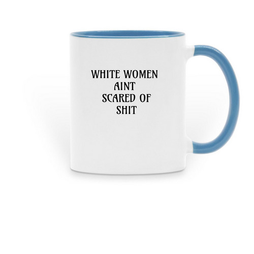 &nbsp;WWASOS COFFEE MUG, a Light Blue Two-Tone Ceramic Mug
