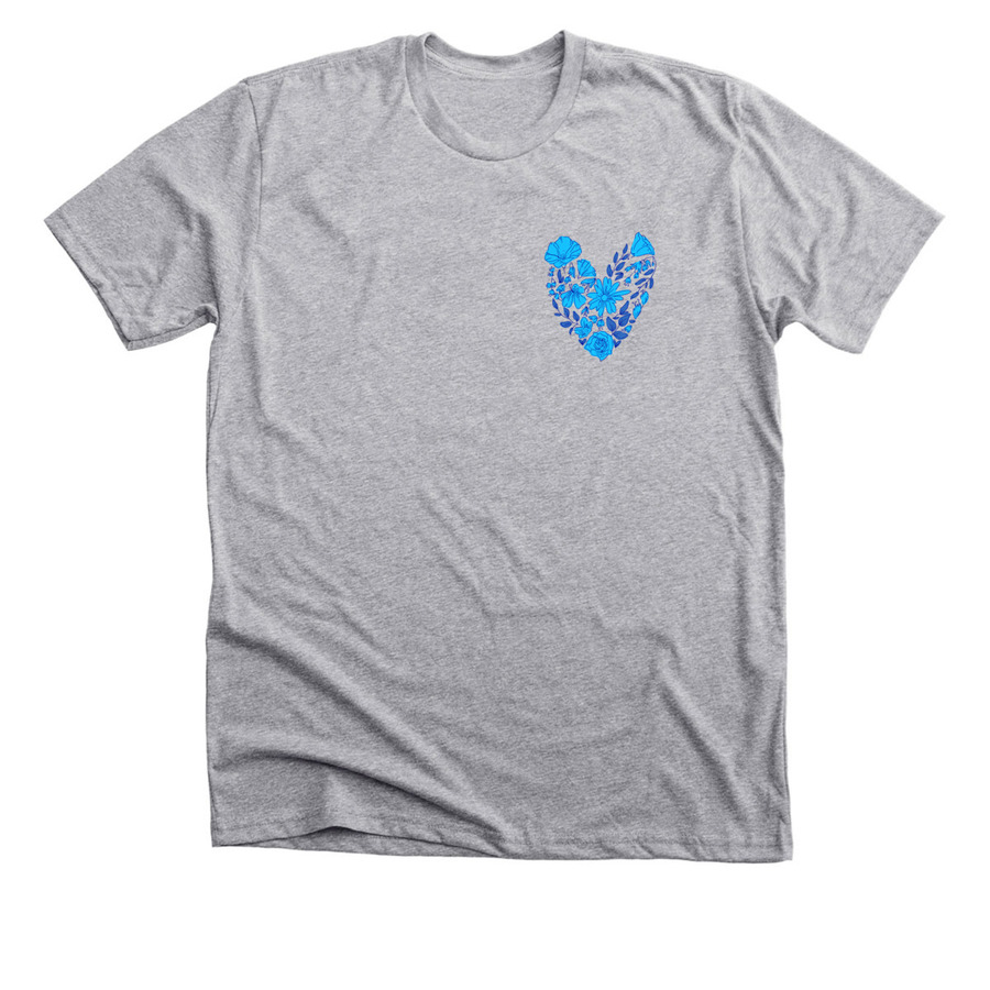 Teal Heart for SAAM, a Athletic Heather Premium Unisex Tee