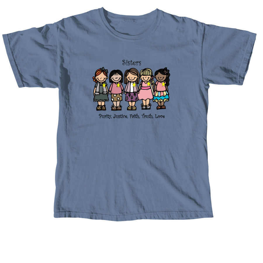 P.E.O. Ch Y/TX - Sisters, a Blue Jean Comfort Colors Unisex Tee