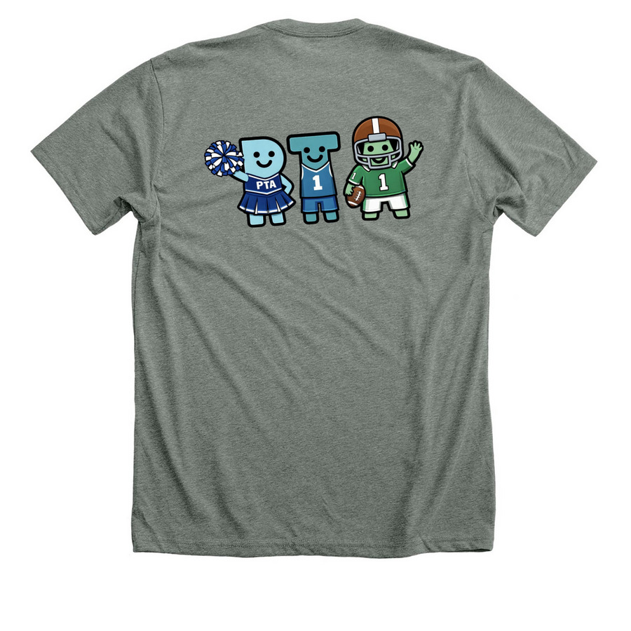 PTA Sports, a Deep Heather Premium Unisex Tee (back-view)
