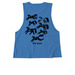 Let Me Live Sun-Dappled & AI-Free, a Azure Blue Allmade Eco Triblend Women?s Muscle Tank (back-view)