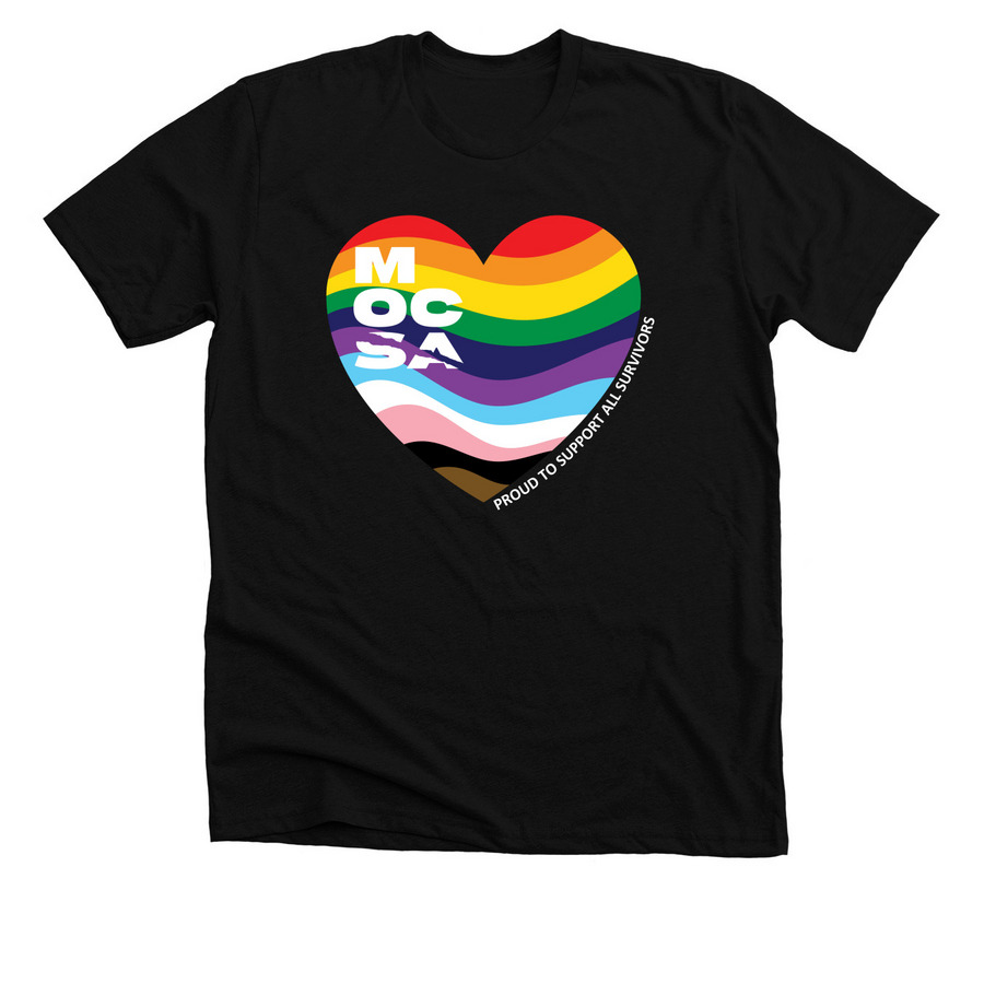 MOCSA LGBTQIA+ Pride, a Solid Black Blend Premium Unisex Tee