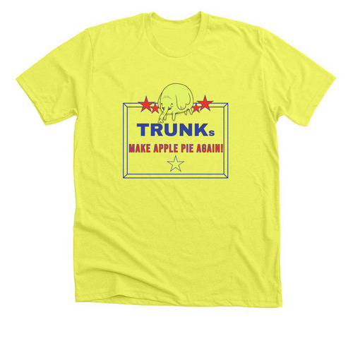 TRUNK S&nbsp;MAKE APPLE PIE AGAIN!, a Neon Yellow Premium Unisex Tee