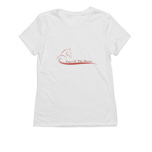 Year Of The Horse, a Bright White Allmade Eco Triblend Women?s Tee