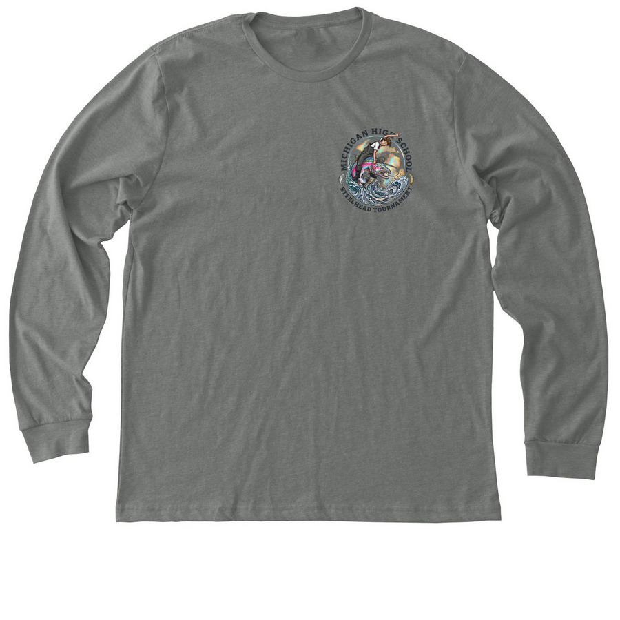 MHSST Logo Front/Back - M, a Deep Heather Premium Long Sleeve Tee